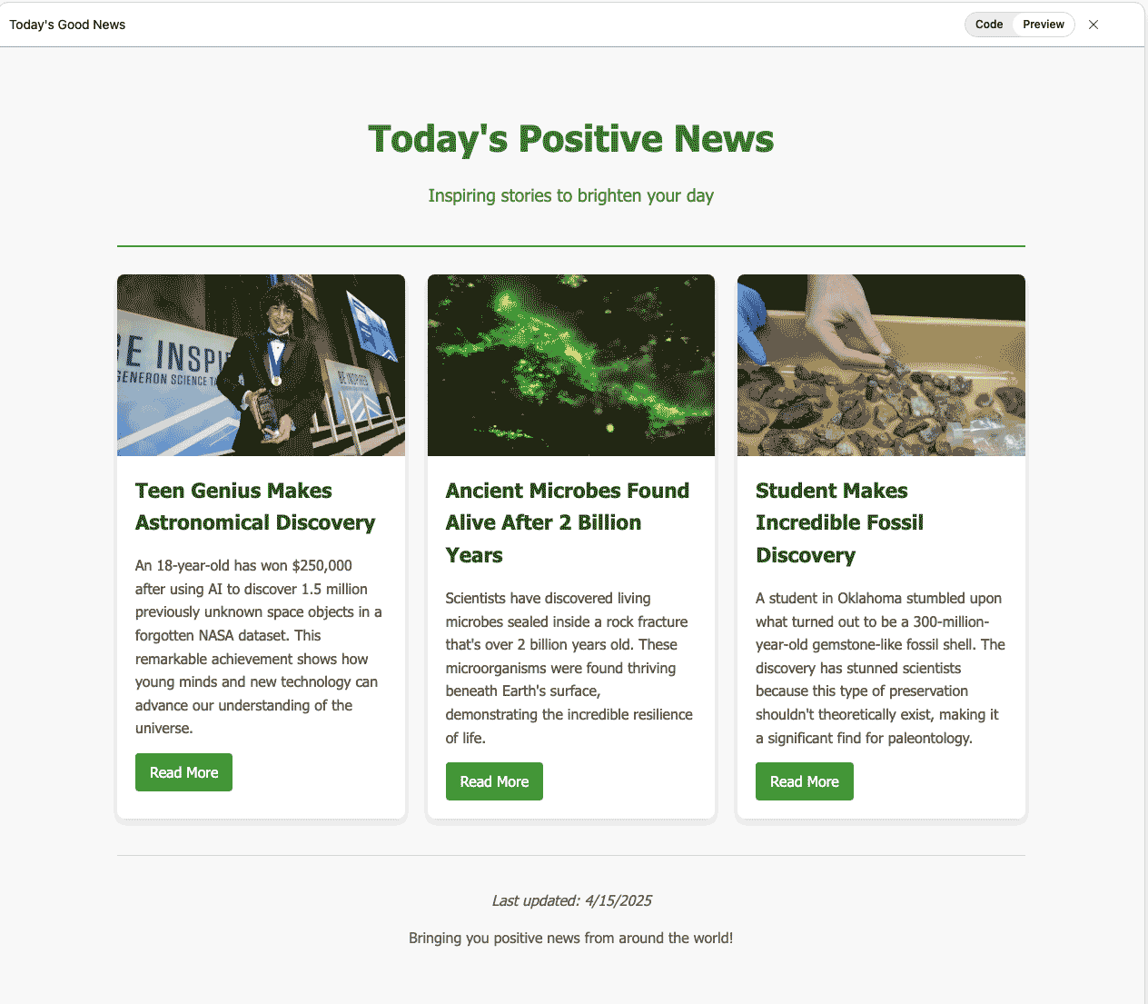 Daily good news